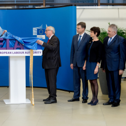 Jean-Claude Juncker, President of the EC, with Peter Pellegrini, Slovak Prime Minister at the inauguration ceremony of the European Labour Authority © European Union, 2019