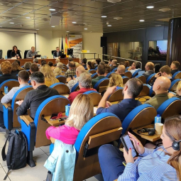 people gathering in a room attending the workshop in Madrid